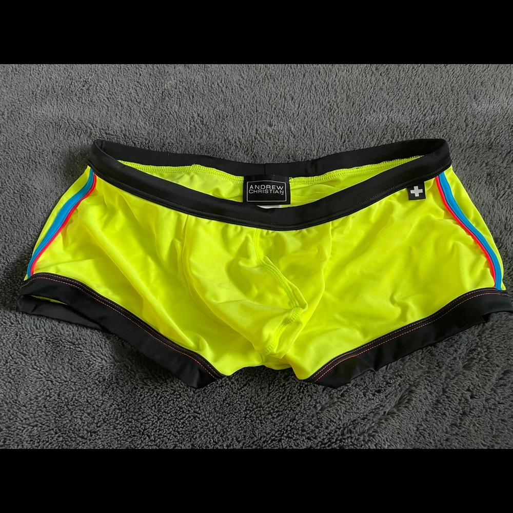 Andrew Christian swim trunks